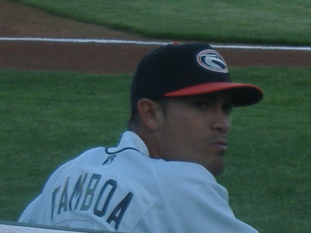 It wasn't quite time for the ballgame yet, but Eddie Gamboa had his game face already on before a recent contest.