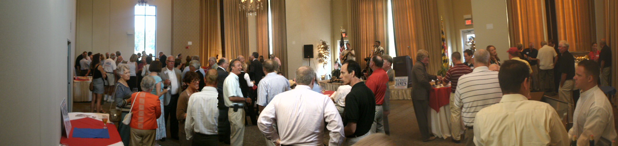 It looked like well over 75 people were in attendance for Michael James's fundraiser last night.