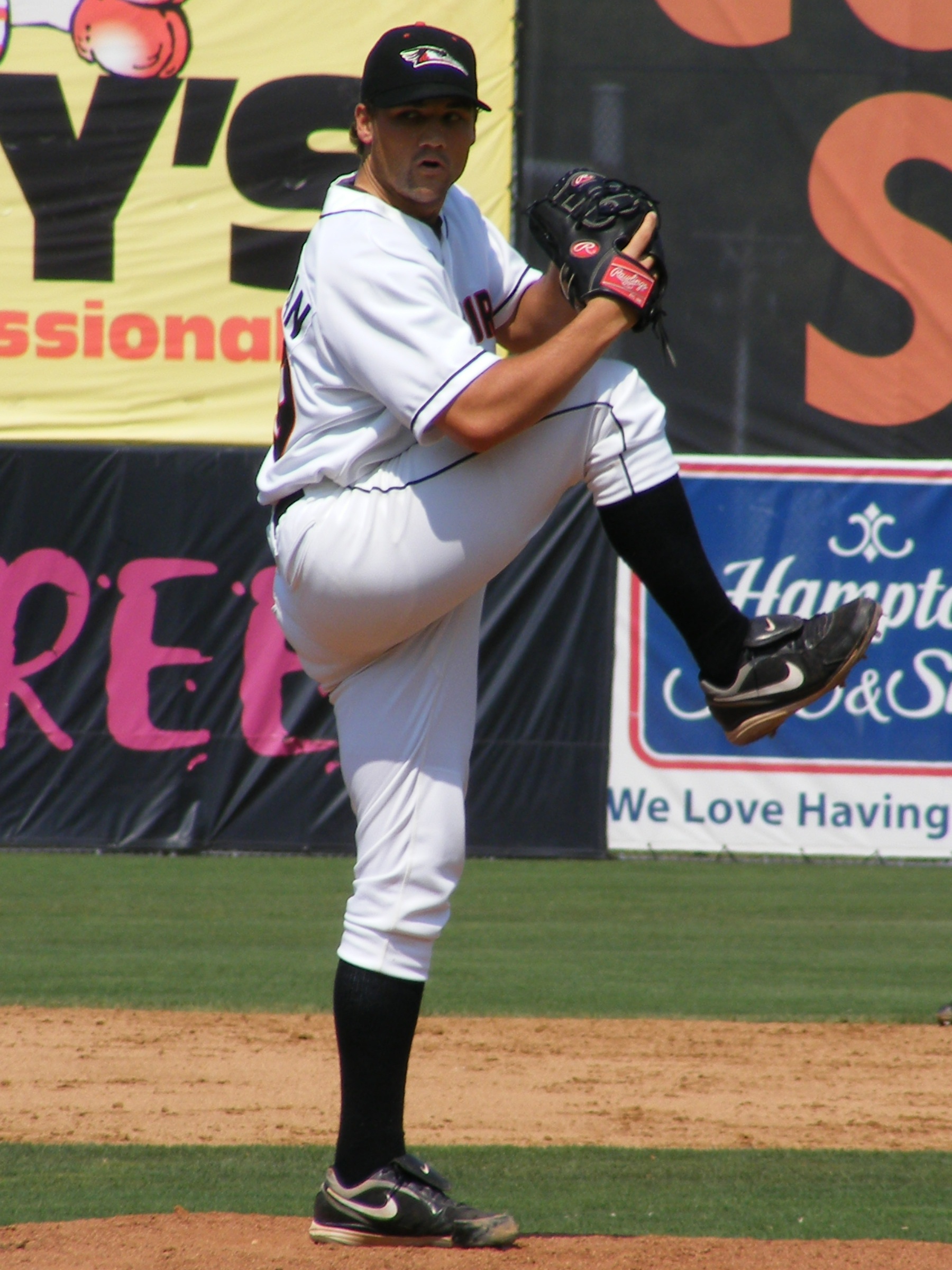 Nick Haughian's high leg kick makes for a good picture, and if it helps him pitch well that's an added bonus. This picture was taken back on June 20th as the Shorebirds closed out the first half against Lexington.