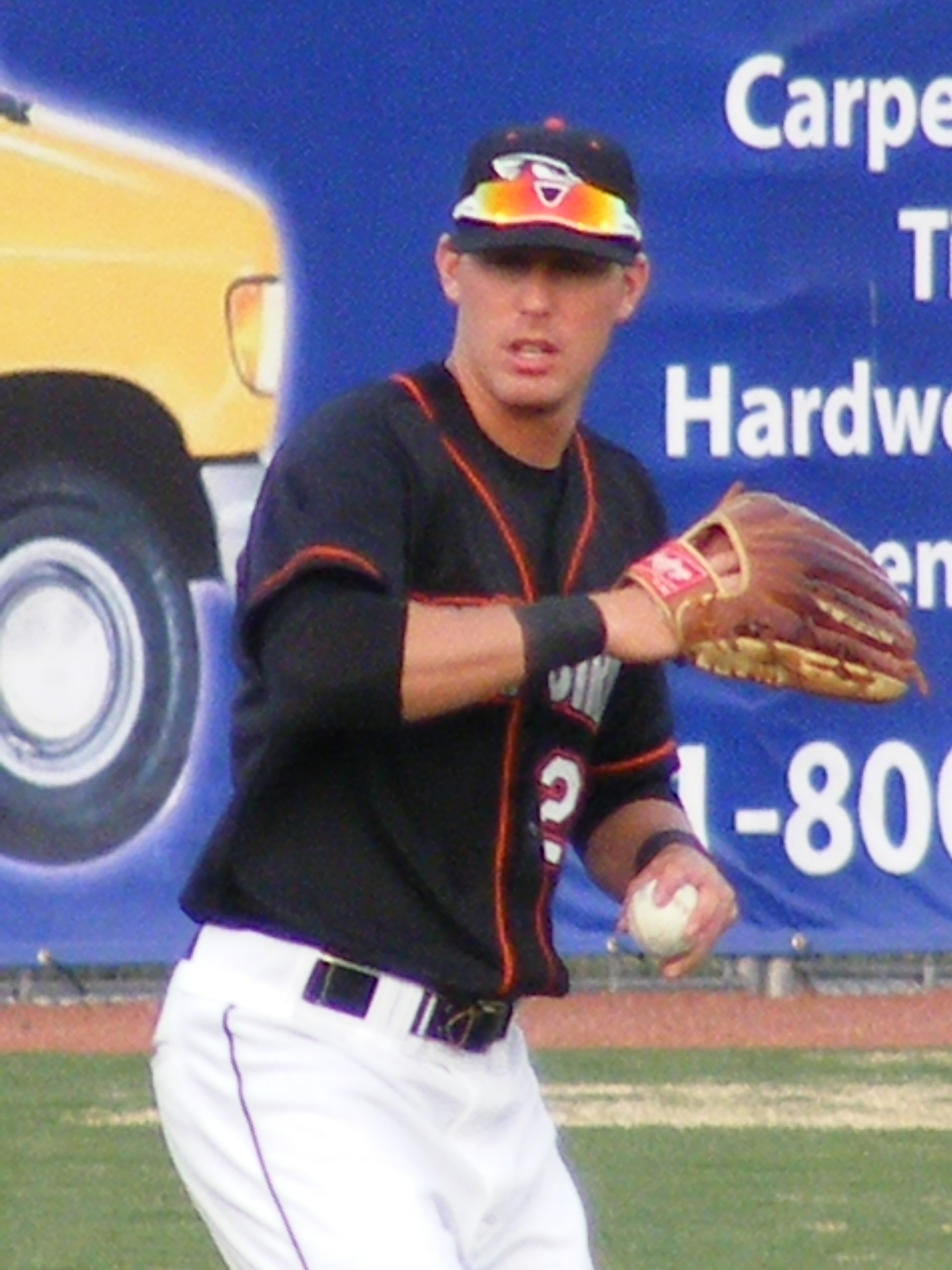 Tossing around the horsehide before an April game, Kipp Schutz has solidified the Shorebirds' outfield.