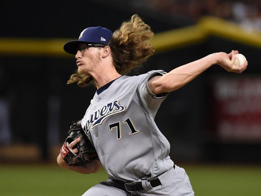 The hair is a dead giveaway, but Josh Hader surely was known as an up-and-coming lefty reliever in 2017.