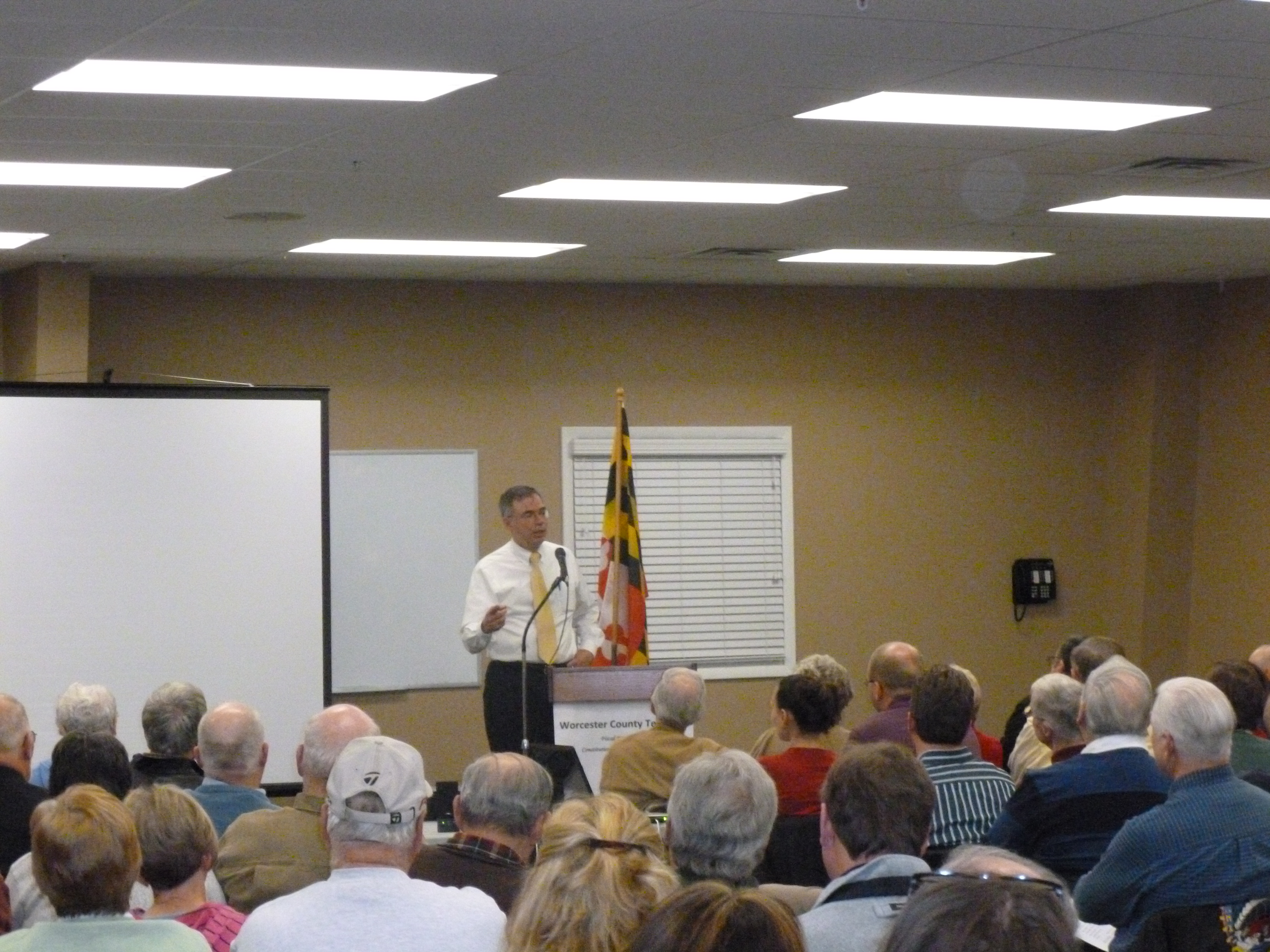 Andy Harris speaks at the Worcester County TEA Party.